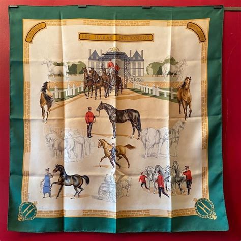 foulard hermes occasion vintage les haras nationaux|Les Haras Nationaux HERMES Carre .